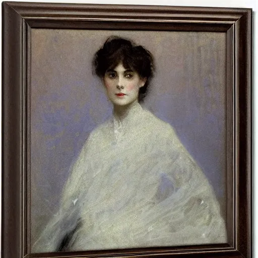 Image similar to portrait of a ghost by alfred stevens