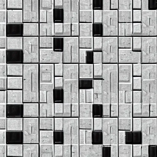 Image similar to 4 k large tiled retrofuturism brutalist floor white black seamless texture, material, flat, pbr, hi - res