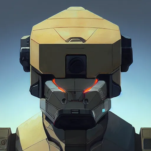 Image similar to face icon stylized minimalist mechwarrior, loftis, cory behance hd by jesper ejsing, by rhads, makoto shinkai and lois van baarle, ilya kuvshinov, rossdraws global illumination