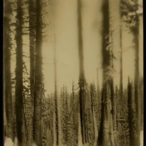 Image similar to gold rush in Oregon taken on a polaroid camera