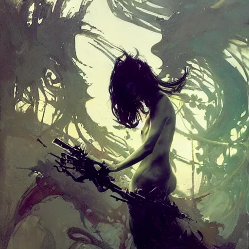 Image similar to biopunk, intricate, elegant, highly detailed, greg manchess, mucha, liepke, ruan jia, jeffrey catherine jones, ridley scott