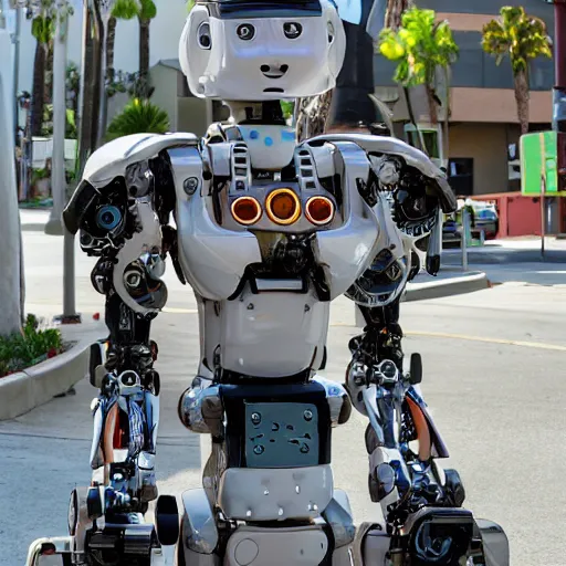 Image similar to LOS ANGELES CA, JUNE 7 2025: Just one of the many mechanical robots that emerged from the awesome-robots-portal.