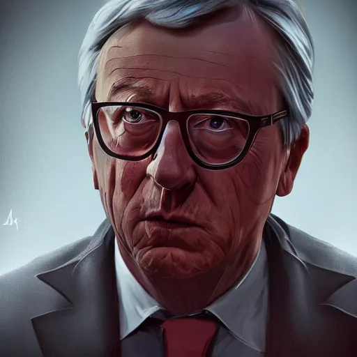 Image similar to Jean-Claude Juncker as a sith lord, post-apocalyptic, Munich, wlop, artstation