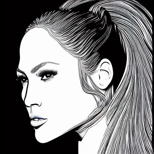 Image similar to “ jennifer lopez retro minimalist portrait by jean giraud, moebius starwatcher comic, sharp, smooth face, 8 k ”