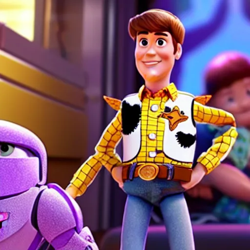 Prompt: justin bieber in pixar's toy story