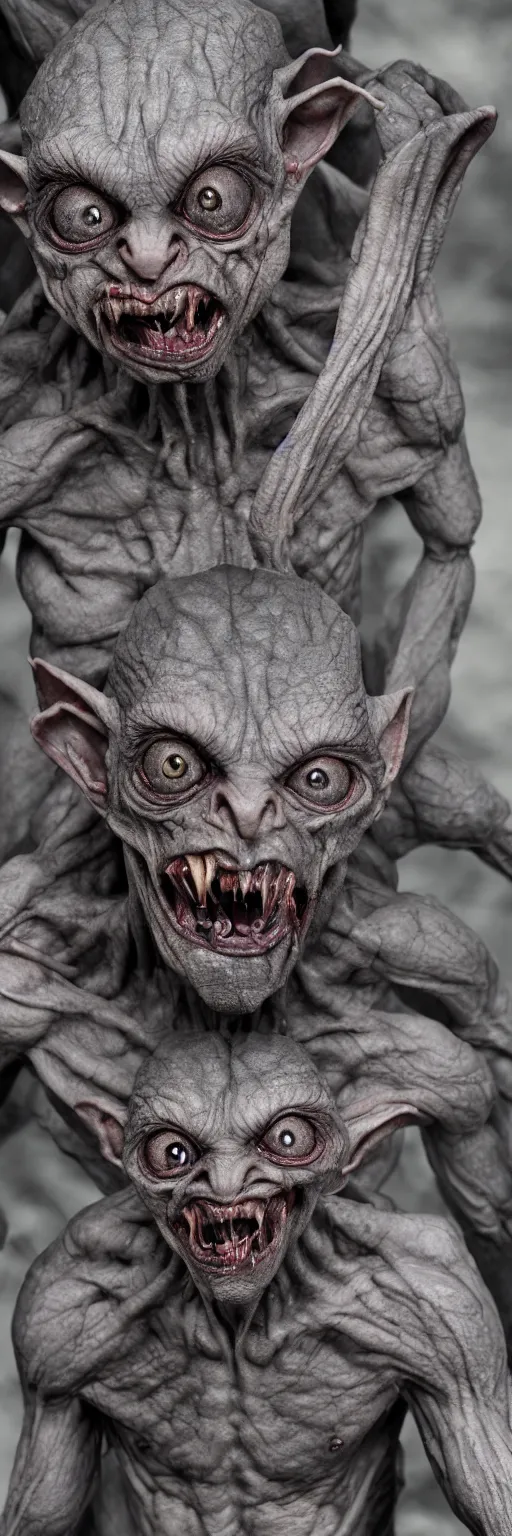 Image similar to photo of demon gollum, full body, detailed, sony a 7 r