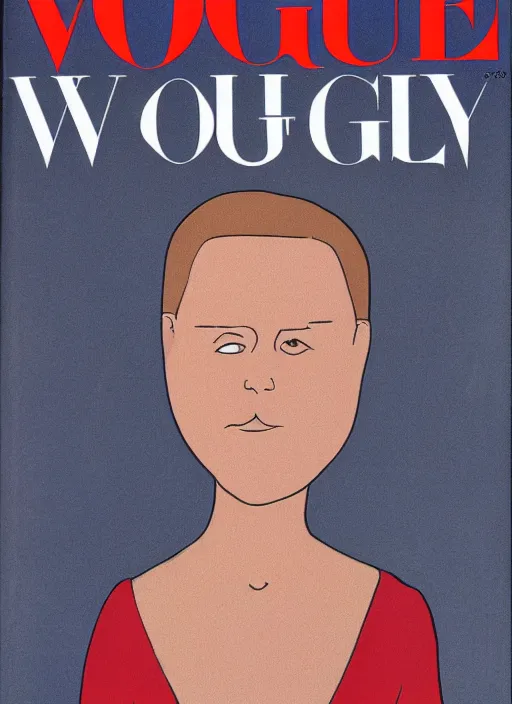 Image similar to Bobby Hill on the cover of Vogue