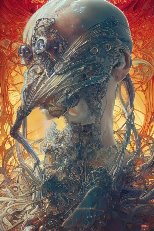 Image similar to donald trump, by artgerm and yoshitaka amano and moebius and hr giger and zdislaw beksinski and alphonse mucha, hyperdetailed, symmetry, glamour, surreal, dc comics, ornate, stunning, nebula, explosions in the sky, trending on artstation