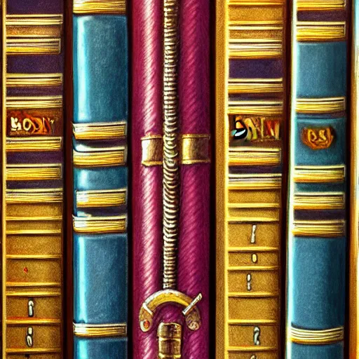 Prompt: close up of a wizard\'s bookshelf, colorful, rule of thirds, award winning, extreme detail, photorealistic digital art, trending on artstation, -W 1088