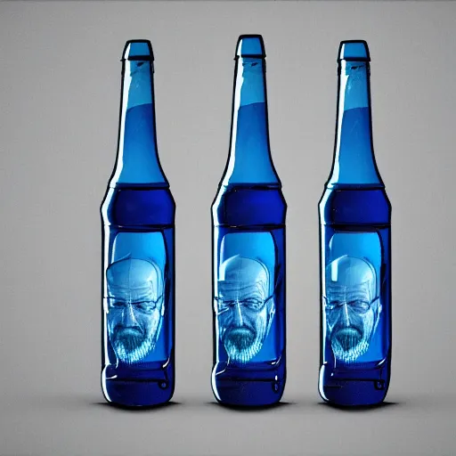 Prompt: walter white bottle of water water water water walter white walter white combined photograph artstation