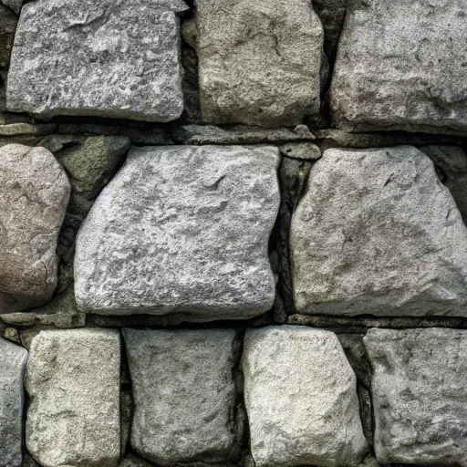 Prompt: stone - ears in a wall