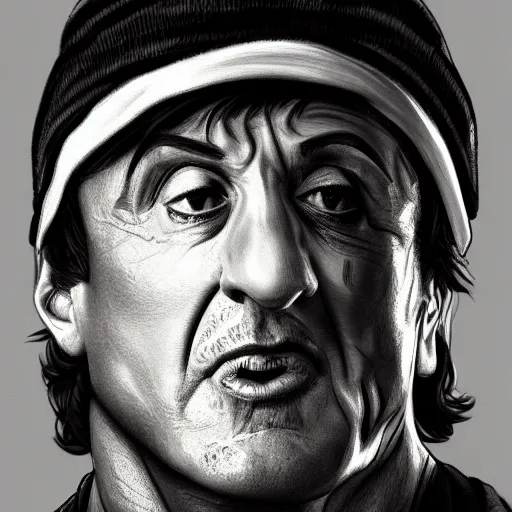 Prompt: a detailed digital art of Sylvester Stallone as a turtle, 8k, ornate, intricate