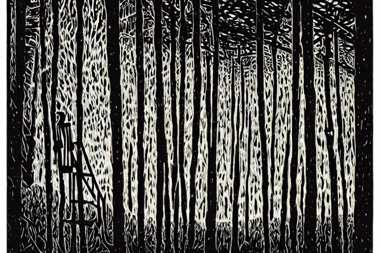 Image similar to spirit forest, by dan mumford and by alberto giacometti, peter lindbergh, malevich, william stout