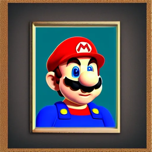 Prompt: super mario portrait