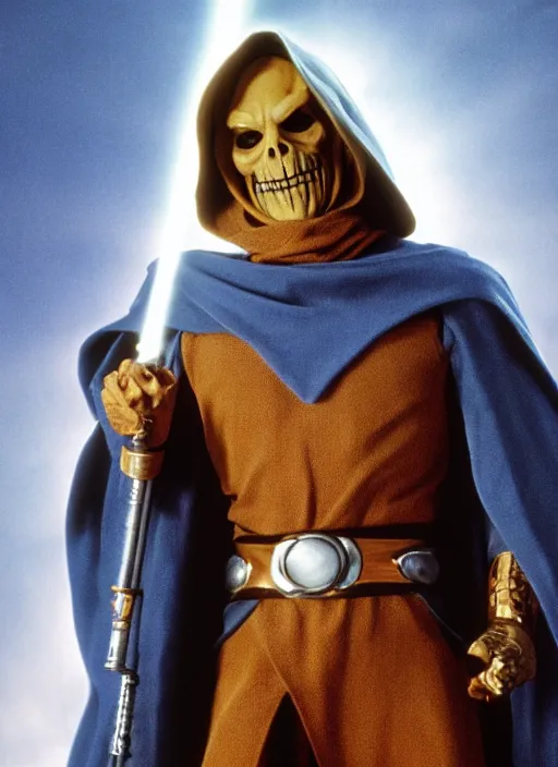 Image similar to movie still of skeletor as obi - wan kenobi, 8 k, hd