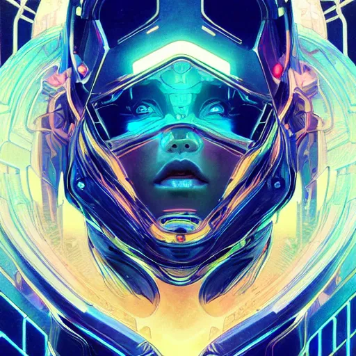 Image similar to symmetry! abstract futuristic robotic, psychedelic background, apex legends, epic lighting, pen illustration, ultra detailed, art by artgerm and greg rutkowski and alphonse mucha