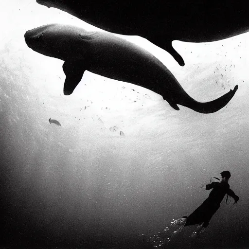 Image similar to Underwater concerto with whales by Trent Parke, clean, detailed, Magnum photos