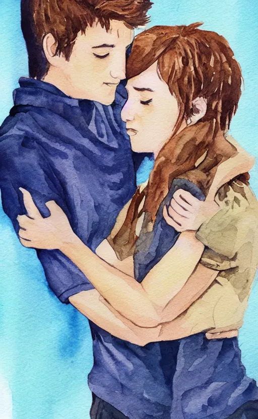 Prompt: book cover remake of the fault in our stars, watercolor