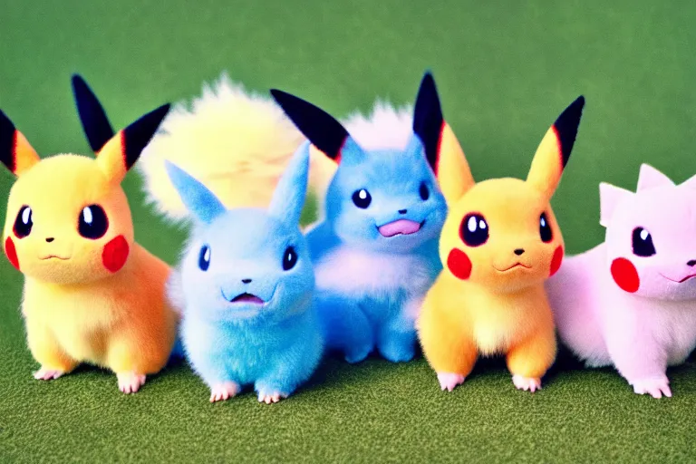 Prompt: photo of real life pokemons, cute!!!, content!!!, mischievous!!!, adorable!!!, fluffy!!!, ultra realistic!!!, golden hour, sharp focus, tiny amount of chromatic aberration