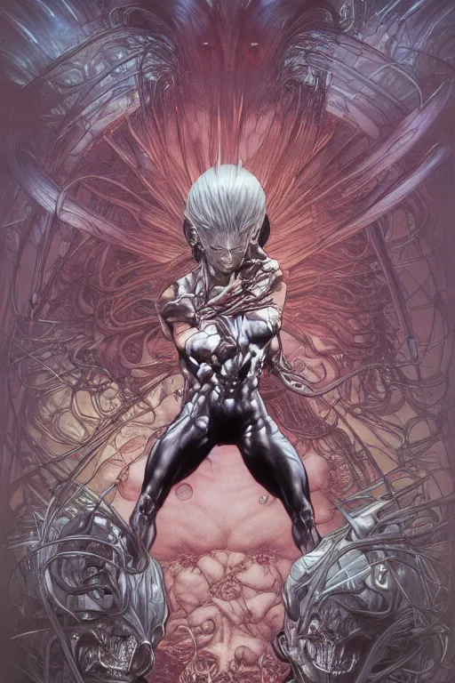 Prompt: rage, by artgerm and yoshitaka amano and moebius and hr giger and zdislaw beksinski and hajime sorayama and alphonse mucha