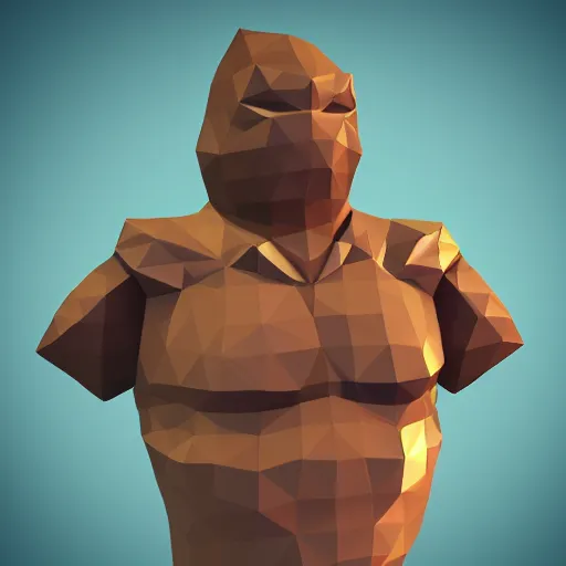 Prompt: low poly videogame character