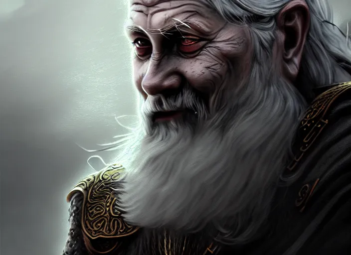 Image similar to odin, the allfather, illustration, high quality, details, intricate, atmosphere, highly detailed, matte painting, cinematic, digital painting, deviantart, realistic, photorealistic, concept art