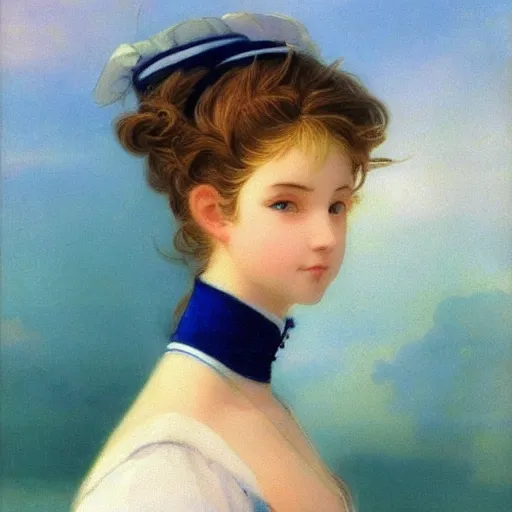 Prompt: the sailor jupiter. beautiful, realistic painting by aivazovsky. thick linings, manga