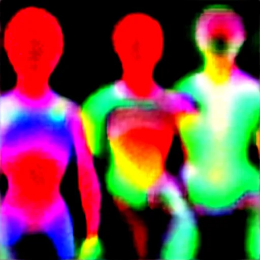 Image similar to diverse groups of humans with glowing electronic body implants projecting amazing images collectively, from behind, rebirth, beauty, wide angle, elaborate, wet, highly detailed, colors, beautiful lighting