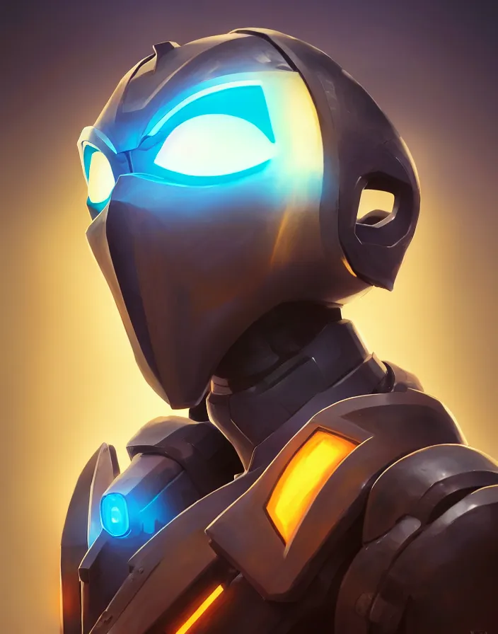 Image similar to epic mask helmet robot ninja portrait stylized as fornite style game design fanart by concept artist gervasio canda, behance hd by jesper ejsing, by rhads, makoto shinkai and lois van baarle, ilya kuvshinov, rossdraws global illumination radiating a glowing aura global illumination ray tracing hdr render in unreal engine 5