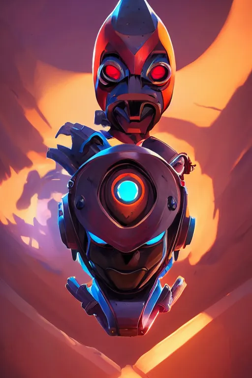 Image similar to epic mask helmet robot ninja portrait stylized as fornite style game design fanart by concept artist gervasio canda, behance hd by jesper ejsing, by rhads, makoto shinkai and lois van baarle, ilya kuvshinov, rossdraws global illumination radiating a glowing aura global illumination ray tracing hdr render in unreal engine 5