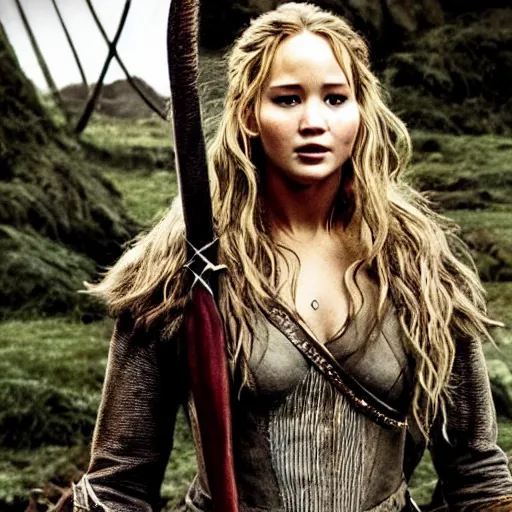 Image similar to jennifer lawrence as a hobbit