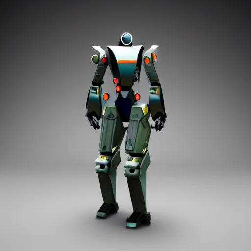 Image similar to art deco futuristic mech suit