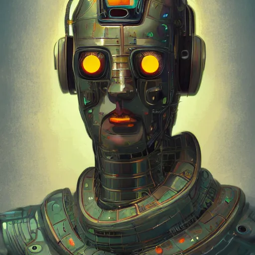 Image similar to artificial intelligence, art by aleksander rostov, disco elysium