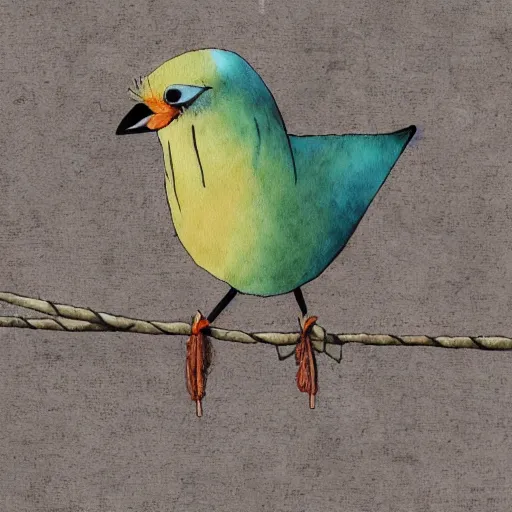 Image similar to bird with dreadlocks