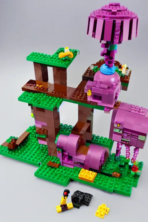 Image similar to plumbus 1 9 8 5 lego set