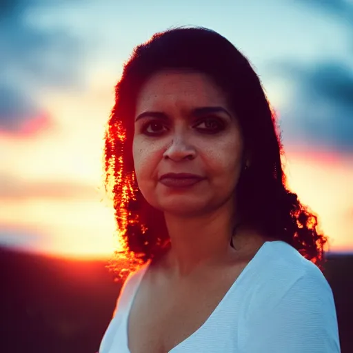 Prompt: of a photo portrait of roberta alves silva, facebook, instagram, sunrise lighting, f 2. 8