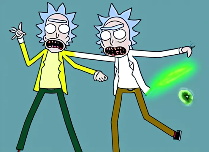 Image similar to fart, rick and morty, concept art