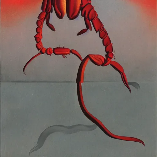 Prompt: lobster demon by Yves Tanguy