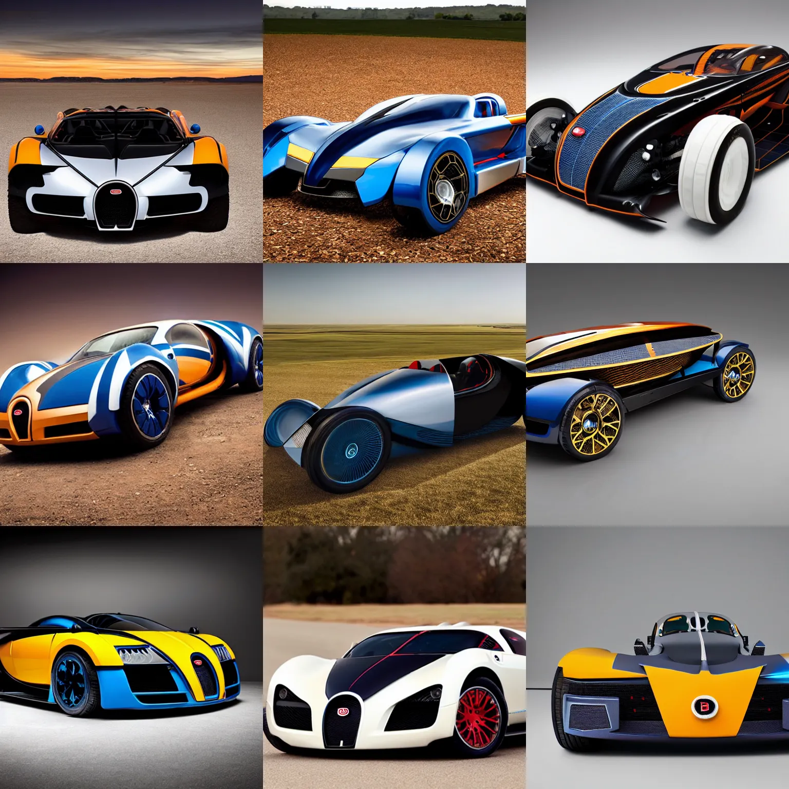 Image similar to supercharged bugatti hovercar, solar punk product photo