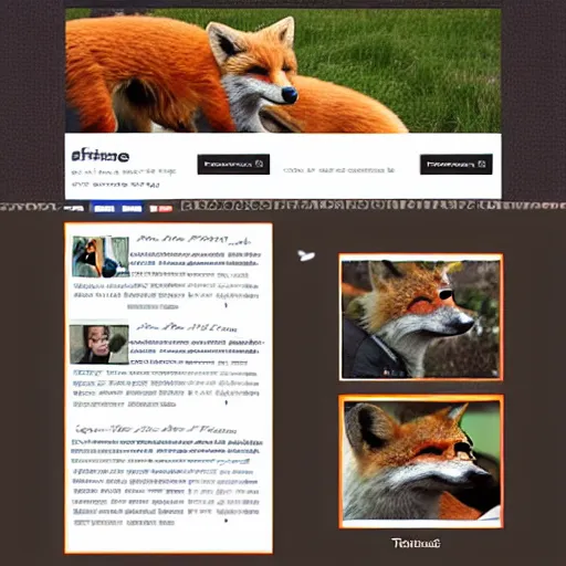 Image similar to web site home page template themed to foxes