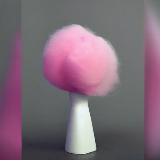 Prompt: photo of cotton candy that looks like boris johnson