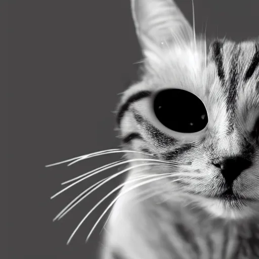 Image similar to cat and smoke, x ray, thermal imaging camera