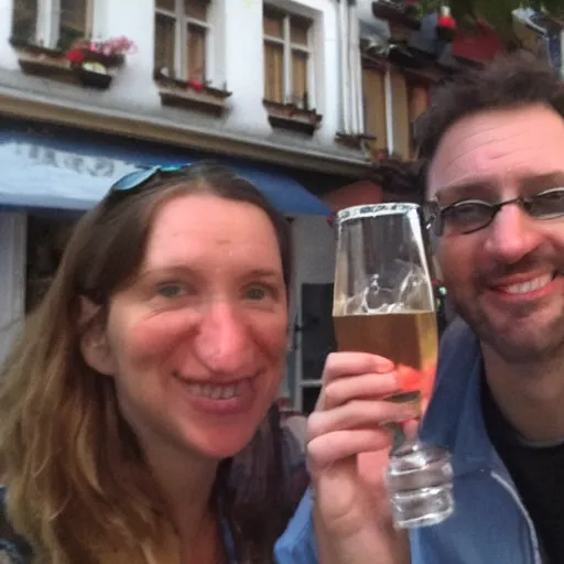 Prompt: having a drink with Jon and Becky I'm Prenzlauer berg