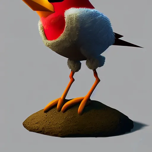 Prompt: an angry bird:: by beeple and James Gilleard and Justin Gerard :: ornate, dynamic, particulate, intricate, elegant, highly detailed, centered, artstation, smooth, sharp focus, octane render, 3d