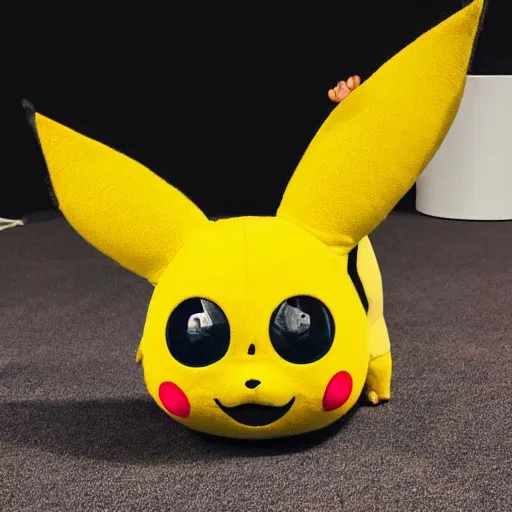 Prompt: a spandex Pikachu