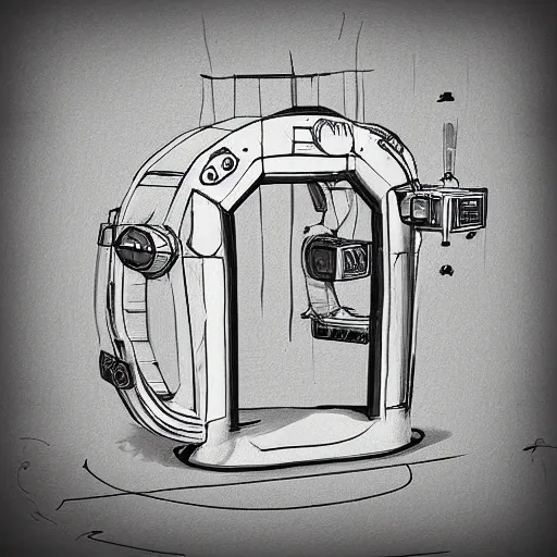 Prompt: “sketch of portal machine”