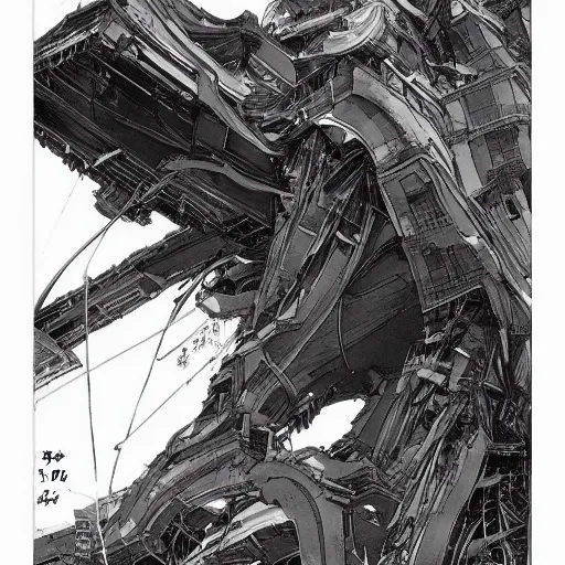 Image similar to piece of tsutomu nihei architecture