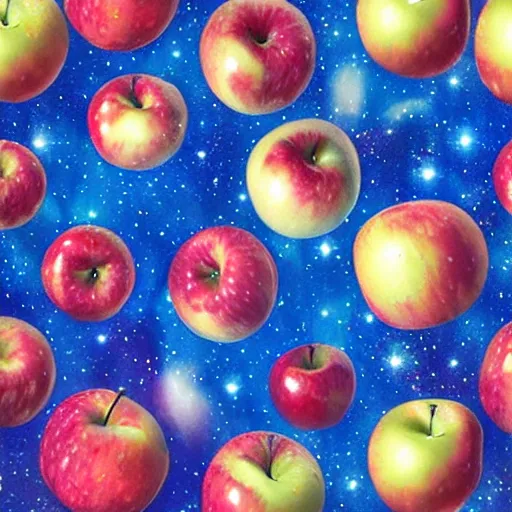 Prompt: galaxy apple