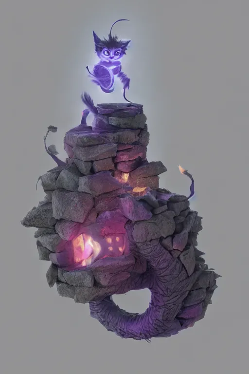 Image similar to cheshire cat vanishing vfx, burning vfx, vanishing vfx, made with blender, highly detailed, artstation, volumetric lighting, concept