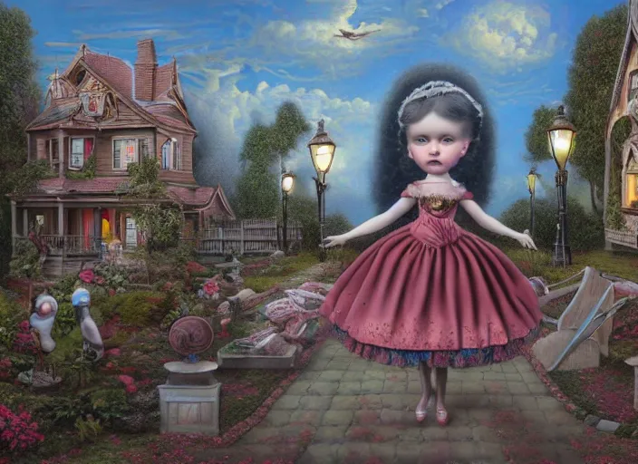 Image similar to the time breaking, lowbrow, matte painting, 3 - d highly detailed, in the style of mark ryden,